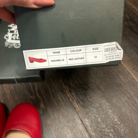 Anthropologie Silent D Red Ballet Pump - Picture 8 of 9